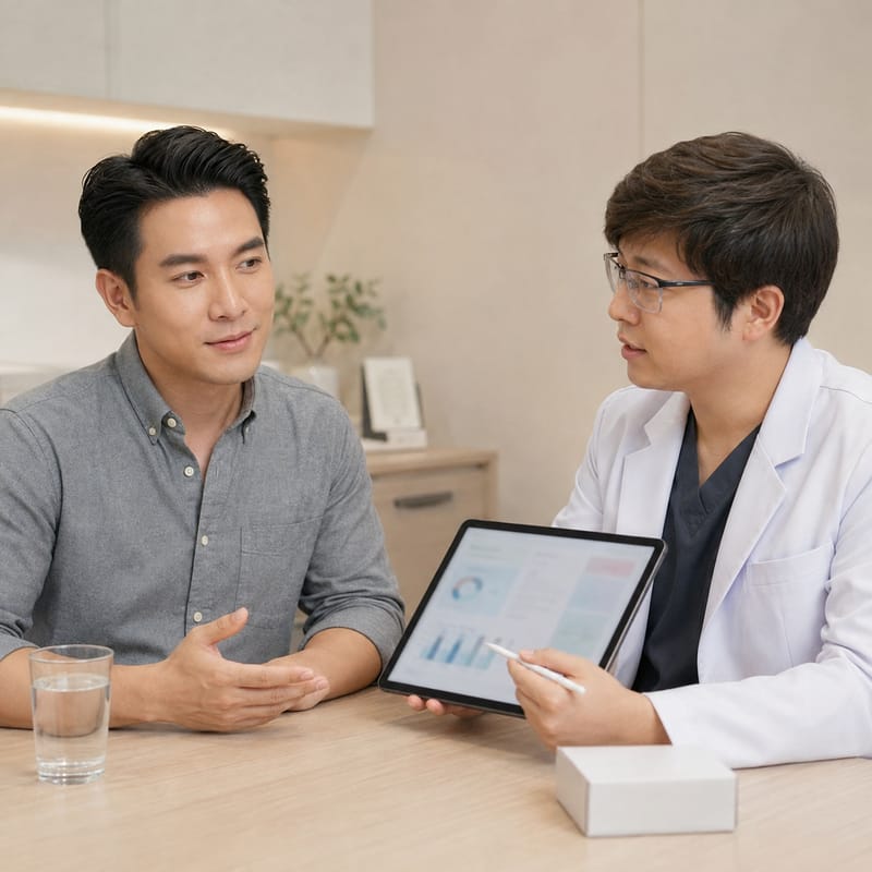 หมอเน็ทติดตามอาการและทบทวนข้อมูลระหว่างโปรแกรมควบคุมน้ำหนัก